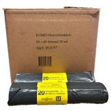 Afvalzak plastic 60x80 cm 55my KOMO