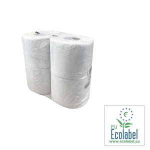 Toiletpapier Ecolabel recycled tissue 44 mtr, 400 vel